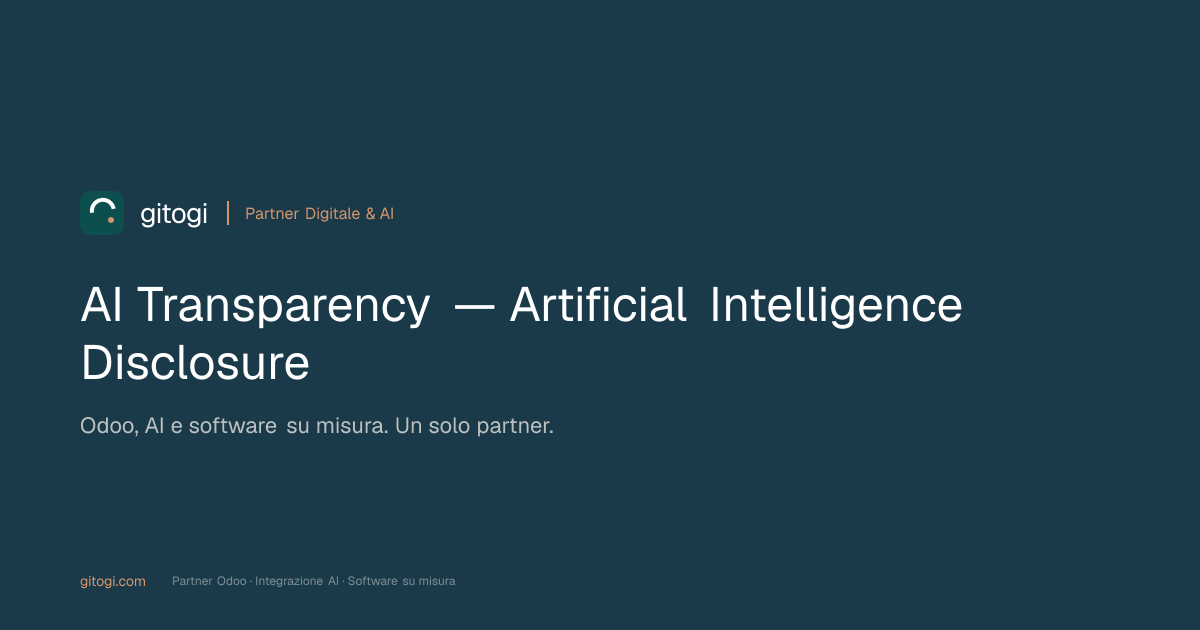 AI Transparency — Artificial Intelligence Disclosure | Gitogi